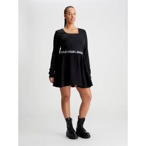 Calvin Klein Jeans Plus Skaterkleid PLUS LOGO ELASTIC LS DRESS