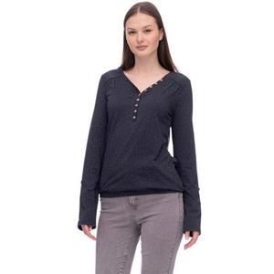 Ragwear Langarmshirt PINCHI PRINT mit Alloverdruck und Zierknopfleiste