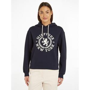 Tommy Hilfiger Kapuzensweatshirt REG CREST HOODIE mit gesticktem Logoschriftzug