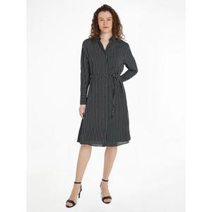 Tommy Hilfiger Blousejurk FLUID VISCOSE CREPE KNEE DRESS