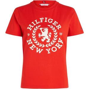 Tommy Hilfiger Curve Rundhalsshirt "CRV REG CREST C-NK TEE SS", mit Logoschriftzug