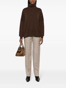 TOTEME houndstooth-pattern virgin-wool trousers - Beige