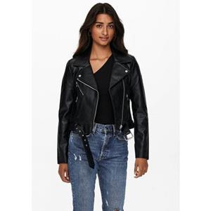 ONLY Lederimitatjacke "ONLVERA FAUX LEATHER BIKER CC OTW", mit Biker Details