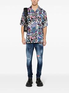 DSQUARED2 Sexy Twist straight gerafelde jeans - Blauw