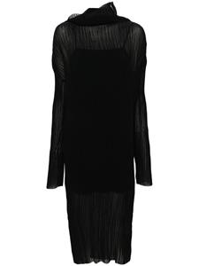 mm6maisonmargiela MM6 Maison Margiela Midi-jurk met lange mouwen - Zwart