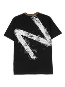 nº21kids Nº21 Kids Katoenen T-shirt met logoprint - Groen