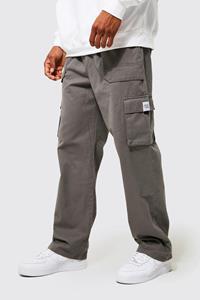 Boohoo Baggy Keperstof Cargo Joggingbroek Met Riem, Slate