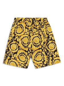 versacekids Versace Kids Shorts met barokprint - Zwart