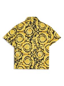 Versace Kids Barocco-print short-sleeve shirt - Zwart