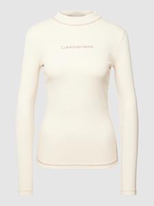 Calvin Klein Jeans Shirt met lange mouwen en label- en logostitching, model 'HERO'