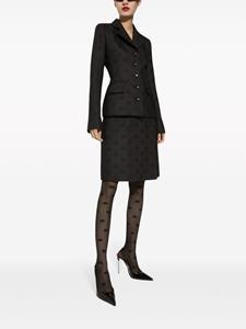 dolce&gabbana Dolce & Gabbana Straight mini-rok met jacquard - Zwart