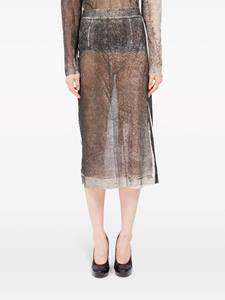 maisonmargiela Maison Margiela Rok met grafische print - Zwart