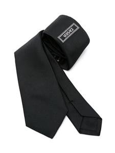 Versace Stropdas met logo - Zwart