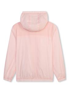 Dkny Kids logo-appliqué hooded jacket - Roze