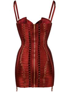 Bordelle korset slip met bandjes - Rood