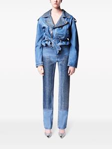 AREA Jeans verfraaid met kristallen - Blauw