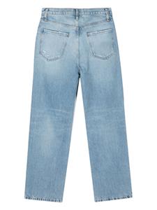 FRAME distressed-effect whiskering-detail straight-leg jeans - Blauw