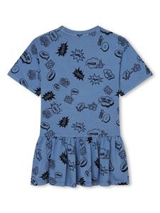 kenzokids Kenzo Kids Katoenen jurk met print - Blauw