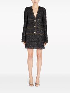 giambattistavalli Giambattista Valli Tweed mini-rok met franje - Zwart