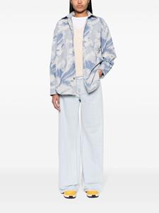 MSGM High waist jeans met wijde pijpen - Blauw