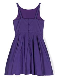 Ralph Lauren Kids pleated-skirt faille dress - Paars