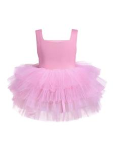 mimitutu Mimi Tutu Jurk met vierkante hals - Roze