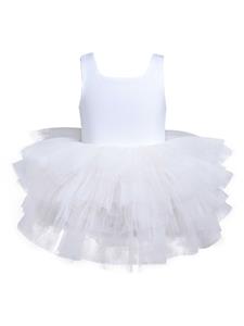 mimitutu Mimi Tutu Jurk met vierkante hals - Wit