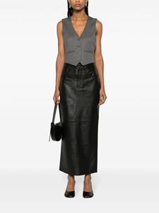 WARDROBE.NYC Leren maxi-rok - Zwart