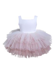 mimitutu Mimi Tutu Emma jurk met vierkante hals - Wit