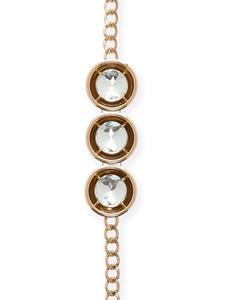 AREA Medallion Crystal chain-link belt - Goud