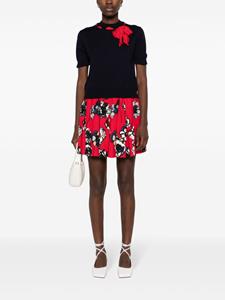 miumiupre-owned Miu Miu Pre-Owned 2000s plooirok met bloemenprint - Rood