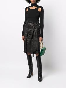 jeanpaulgaultierpre-owned Jean Paul Gaultier Pre-Owned 1990s leren rok - Bruin