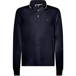 Tommy Hilfiger Poloshirt 1985 RWB TIPPED SLIM LS POLO aus weichem Samt