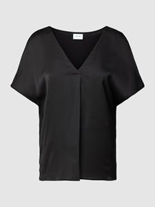 Vila V-Shirt "VIELLETTE V-NECK S/S SATIN TOP - NOOS"