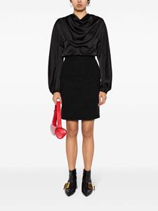 jilsander Jil Sander Rok met A-lijn en visgraatpatroon - Zwart