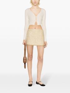 Miu Miu sequinned tweed miniskirt - Goud