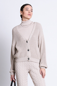 JAN N JUNE JAN 'N JUNE Damen vegan Strickjacke Lena Elfenbein