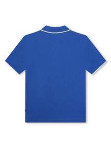 bosskidswear BOSS Kidswear Katoenen poloshirt met logoprint - Blauw