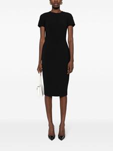 victoriabeckham Victoria Beckham Getailleerde T-shirtjurk - Zwart