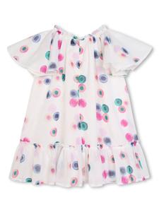 chloékids Chloé Kids Jurk van biologisch katoen met print - Wit