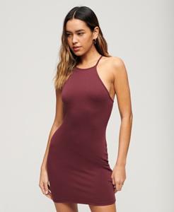 Superdry Vrouwen Strappy Racer Mini-jurk van Jersey Paars