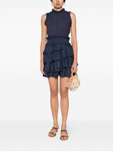 Sea Mable mini-jurk met ruches - Blauw