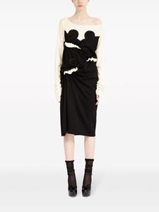 Maison Margiela Spliced-jersey midi dress - Zwart