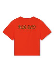 kenzokids Kenzo Kids T-shirt met geborduurde tijger - Rood