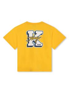 kenzokids Kenzo Kids T-shirt met logoprint - Geel