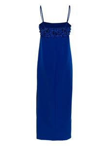 P.A.R.O.S.H. Midi-jurk met bloemenpatch - Blauw