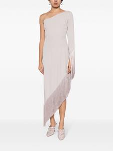 tallermarmo Taller Marmo Aventador asymmetrische jurk met franje - Paars