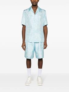 Versace Shorts met barokprint - Blauw