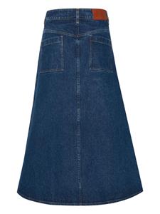 studionicholson Studio Nicholson Baringo denim midi-rok - Blauw