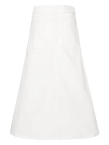 studionicholson Studio Nicholson Baringo denim midi-rok - Wit